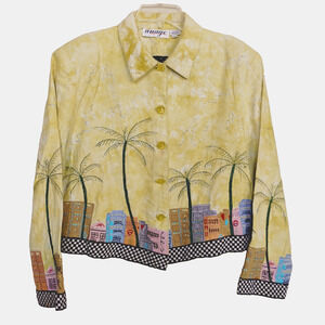Vintage Anage Jacket   City Scene Button up ~ Size L